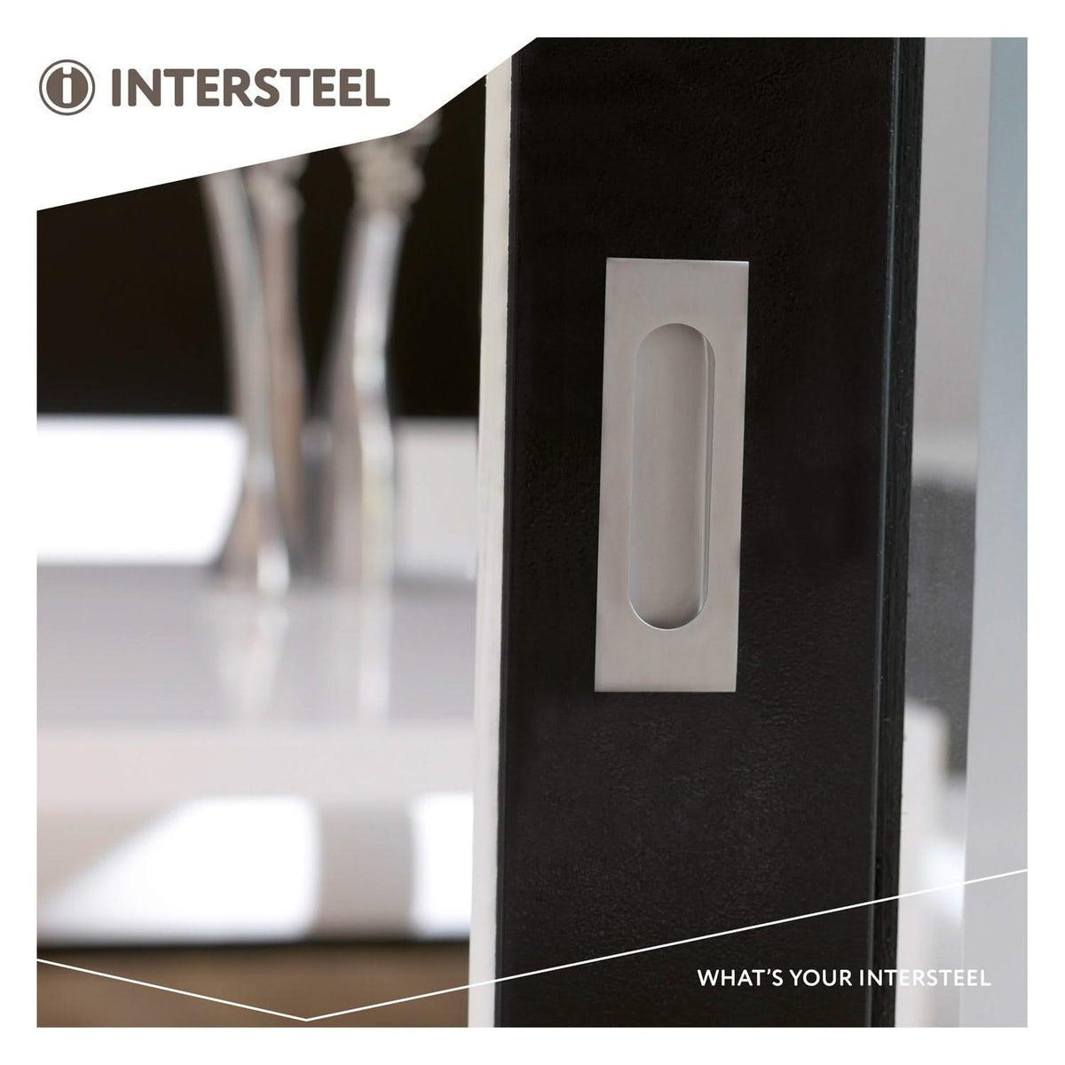 Intersteel schuifdeurkom rechthoek 120x40mm blind RVS geborsteld detail montagezijde