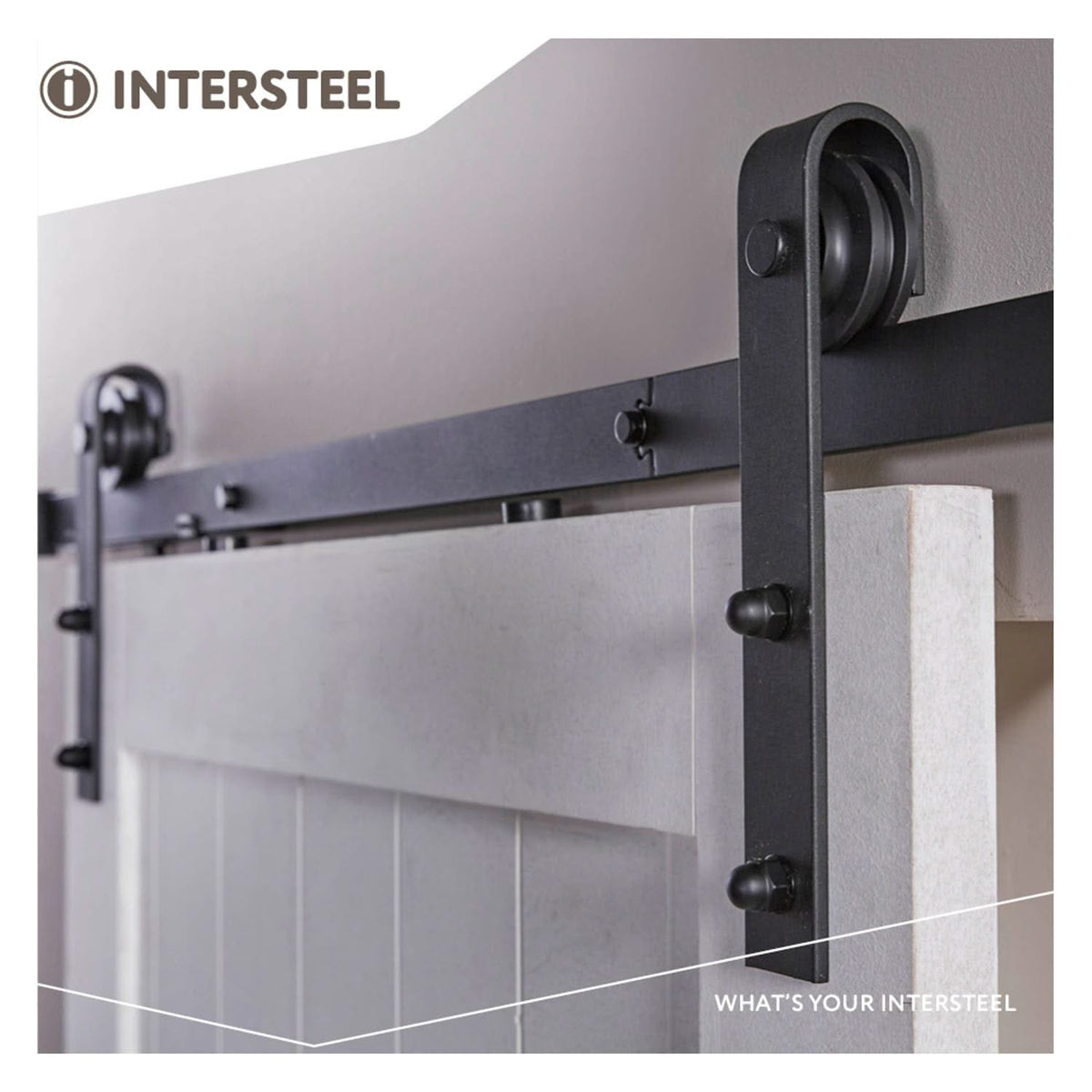 Intersteel schuifdeursysteem Basic mat zwart detail bevestiging