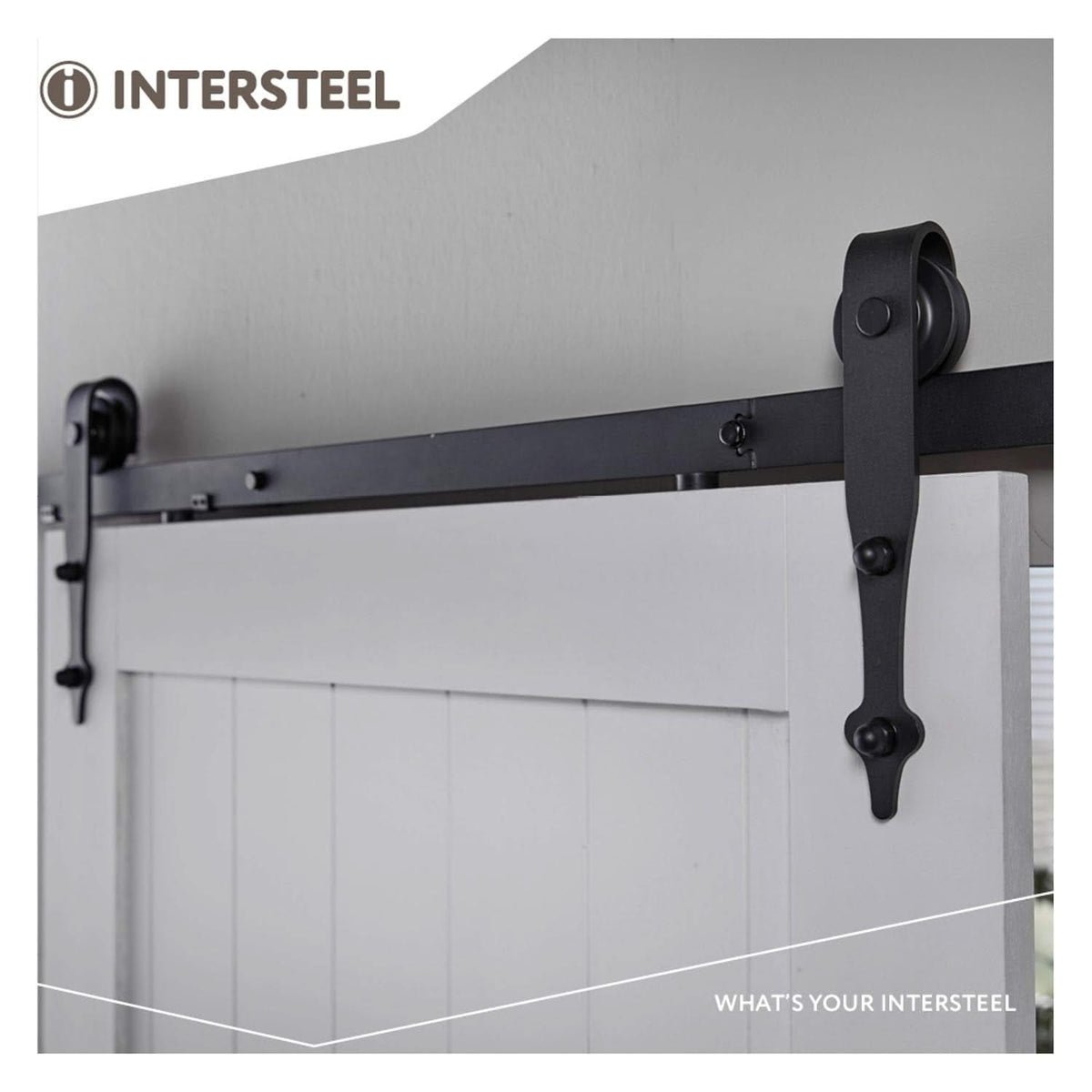 Intersteel schuifdeursysteem Classic mat zwart detail bevestiging