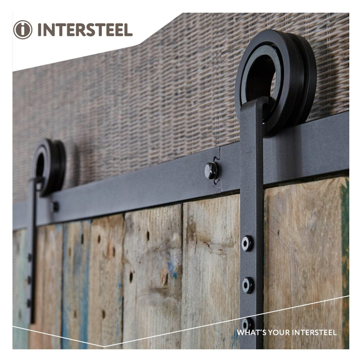 Intersteel schuifdeursysteem Modern mat zwart detail bevestiging