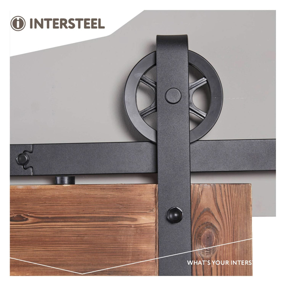 Intersteel schuifdeursysteem Wheel mat zwart onderdelen