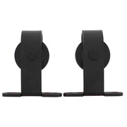 Intersteel hangrollen Basic Top 140 mm set van 2 mat zwart – vooraanzicht