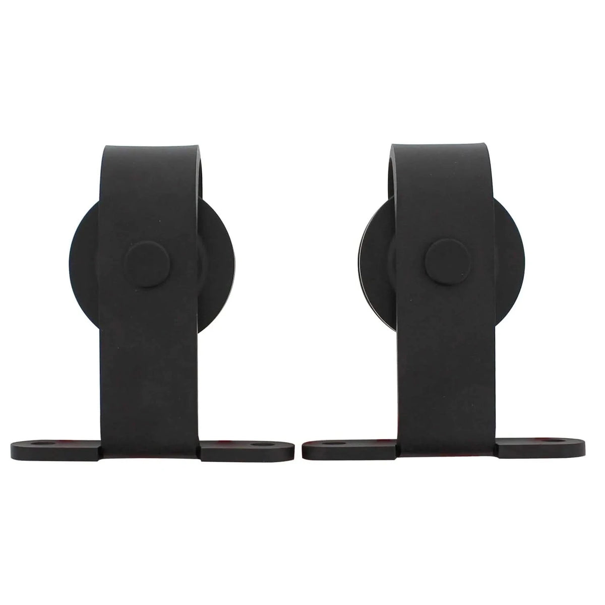 Intersteel hangrollen Basic Top 140 mm set van 2 mat zwart – vooraanzicht