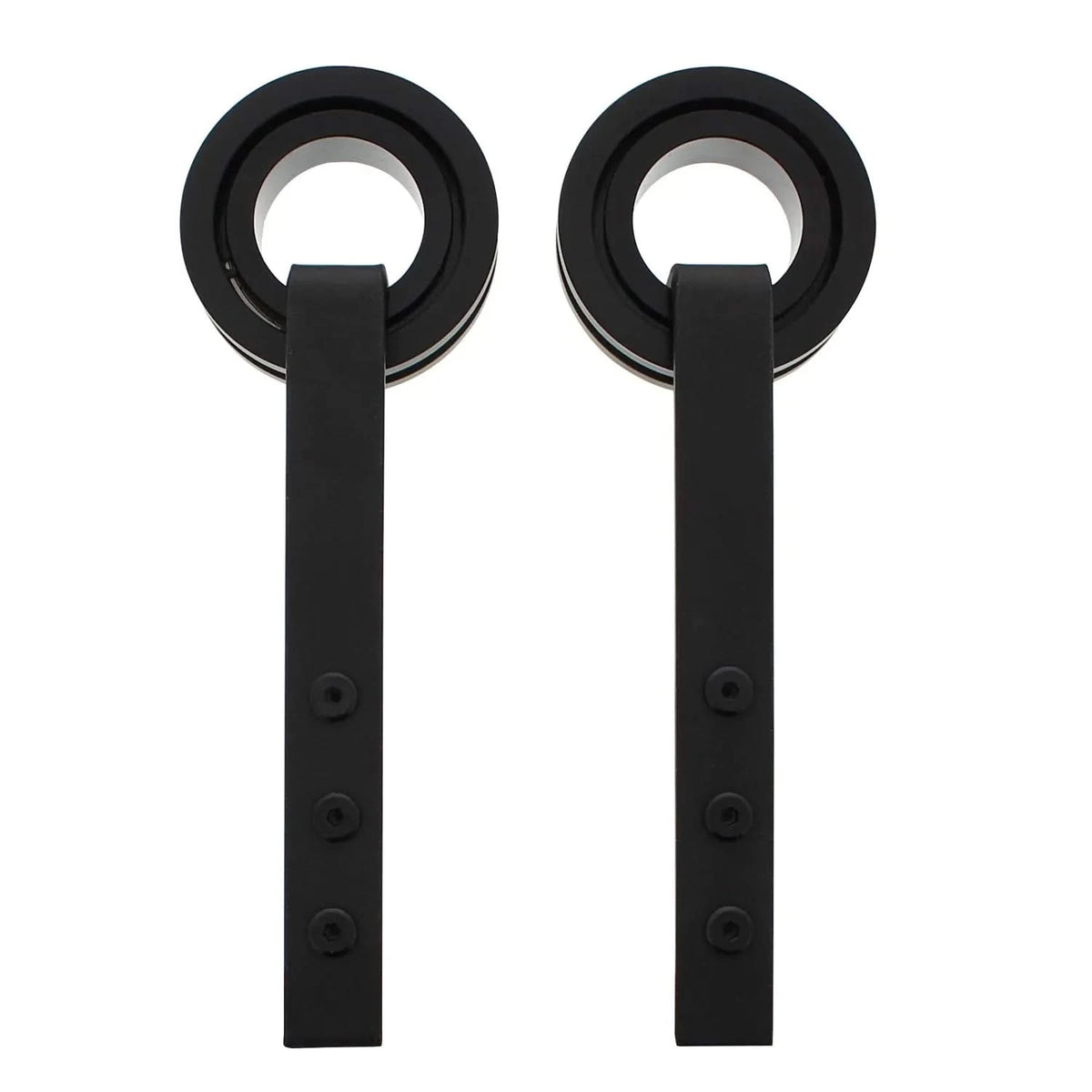 Intersteel set van 2 hangrollen Modern 255 mm mat zwart – vooraanzicht