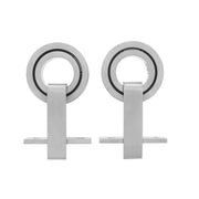 Intersteel set van 2 hangrollen Modern Top 155 mm RVS geborsteld – vooraanzicht