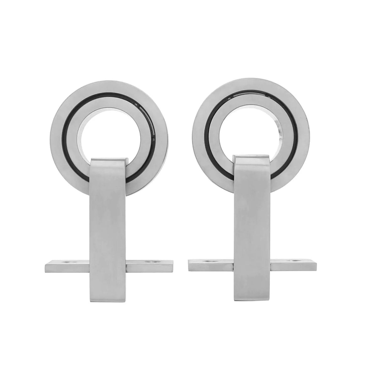 Intersteel set van 2 hangrollen Modern Top 155 mm RVS geborsteld – vooraanzicht