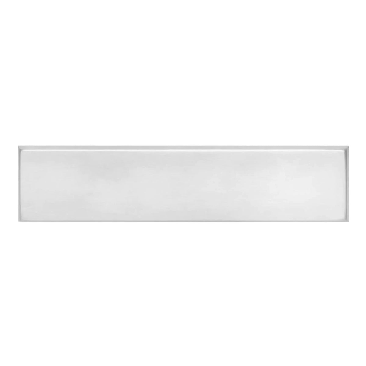 Intersteel Tochtwering rechthoek met verdekte klep 340x76 mm rvs geborsteld vooraanzicht