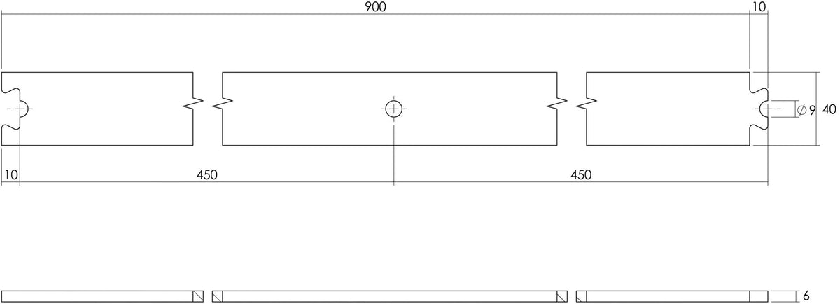 Intersteel tussenrail 90 cm RVS geborsteld – detail