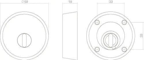 Intersteel veiligheidsrozet SKG3 oplegslot kerntrekbeveiliging messing PVD detail