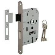 Intersteel woningbouw klavier dag- en nachtslot 55 mm RVS geborsteld - vooraanzicht