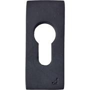 Jolie veiligheidscilinderrozet rechthoekig 70 x 30 mm zwart – vooraanzicht