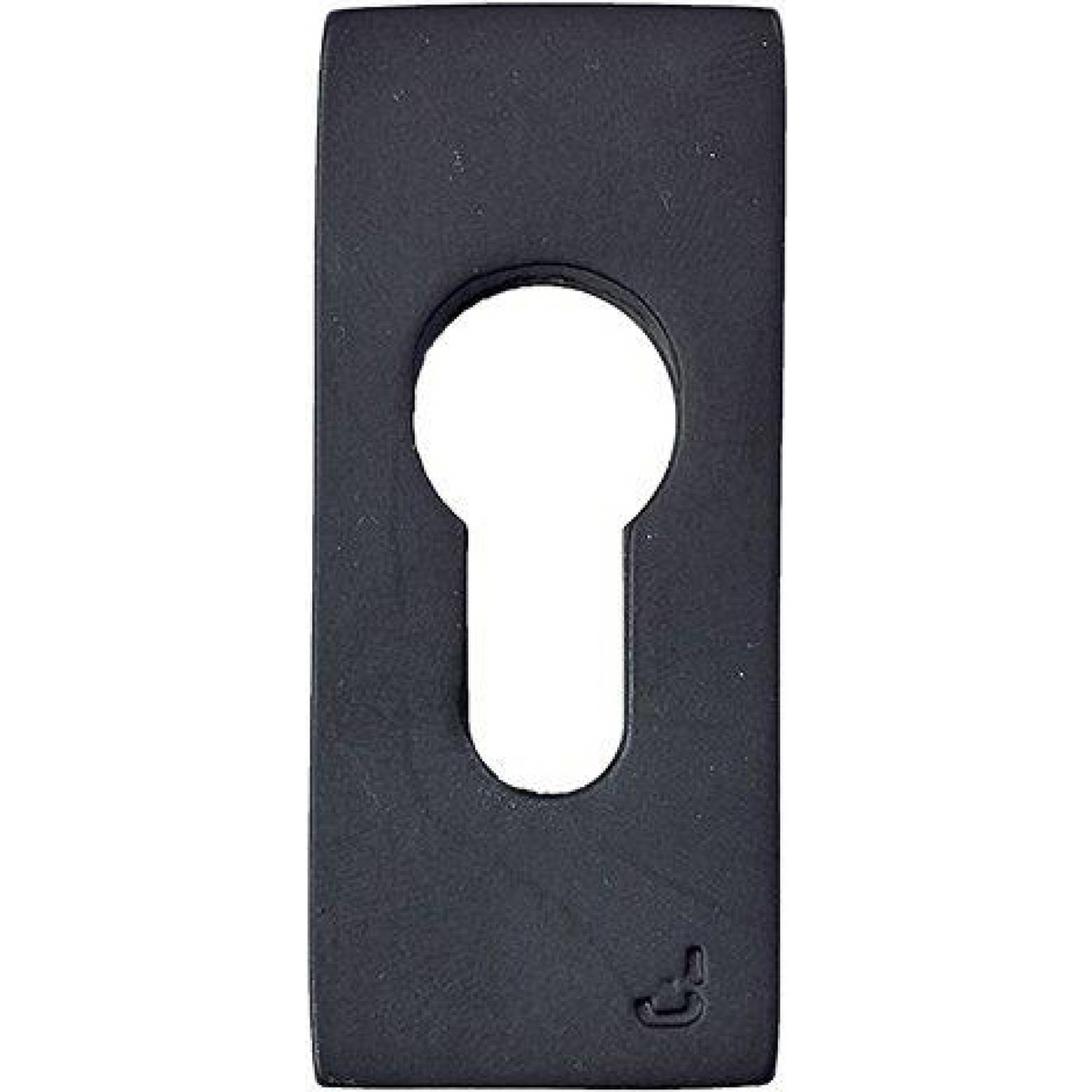 Jolie veiligheidscilinderrozet rechthoekig 70 x 30 mm zwart – vooraanzicht