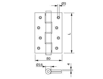 DX Justor deurveerscharnier enkelwerkend 120/30 mm zwart detail