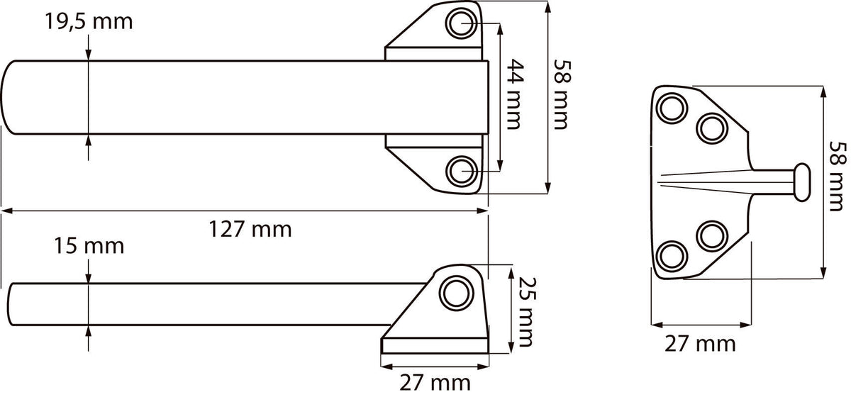 Dulimex kierstandhouder KSH 1300 technische tekening