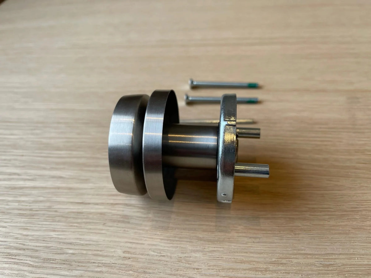 Hafi Private Line deurknop model 280 platte draaibare knop RVS geborsteld – detailfoto