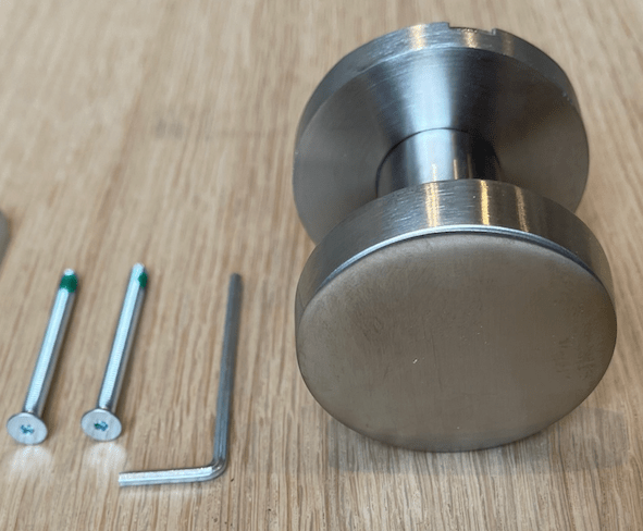 Hafi Private Line deurknop model 280 platte draaibare knop RVS geborsteld – detailfoto