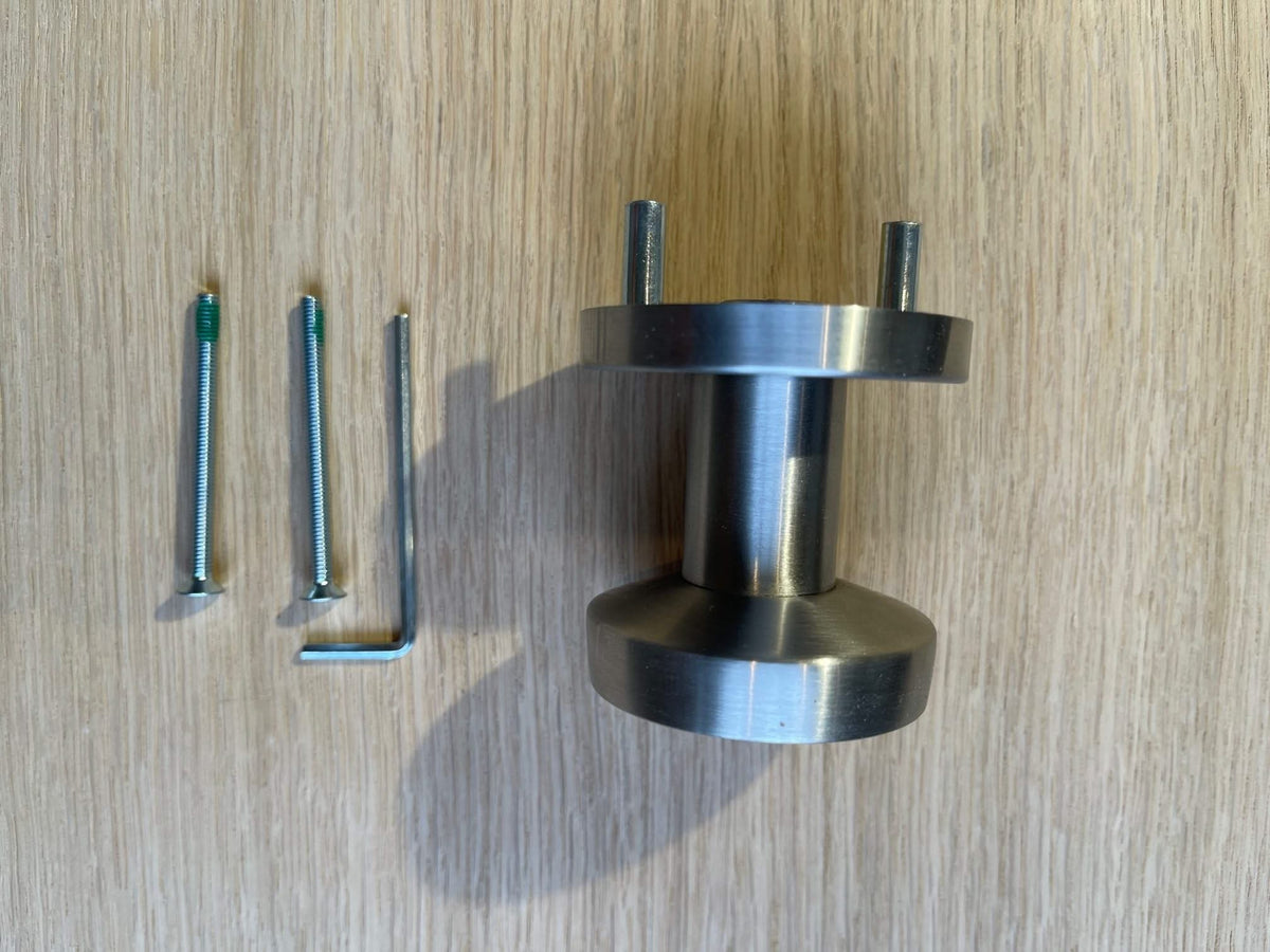 Hafi Private Line deurknop model 280 platte draaibare knop RVS geborsteld – detailfoto