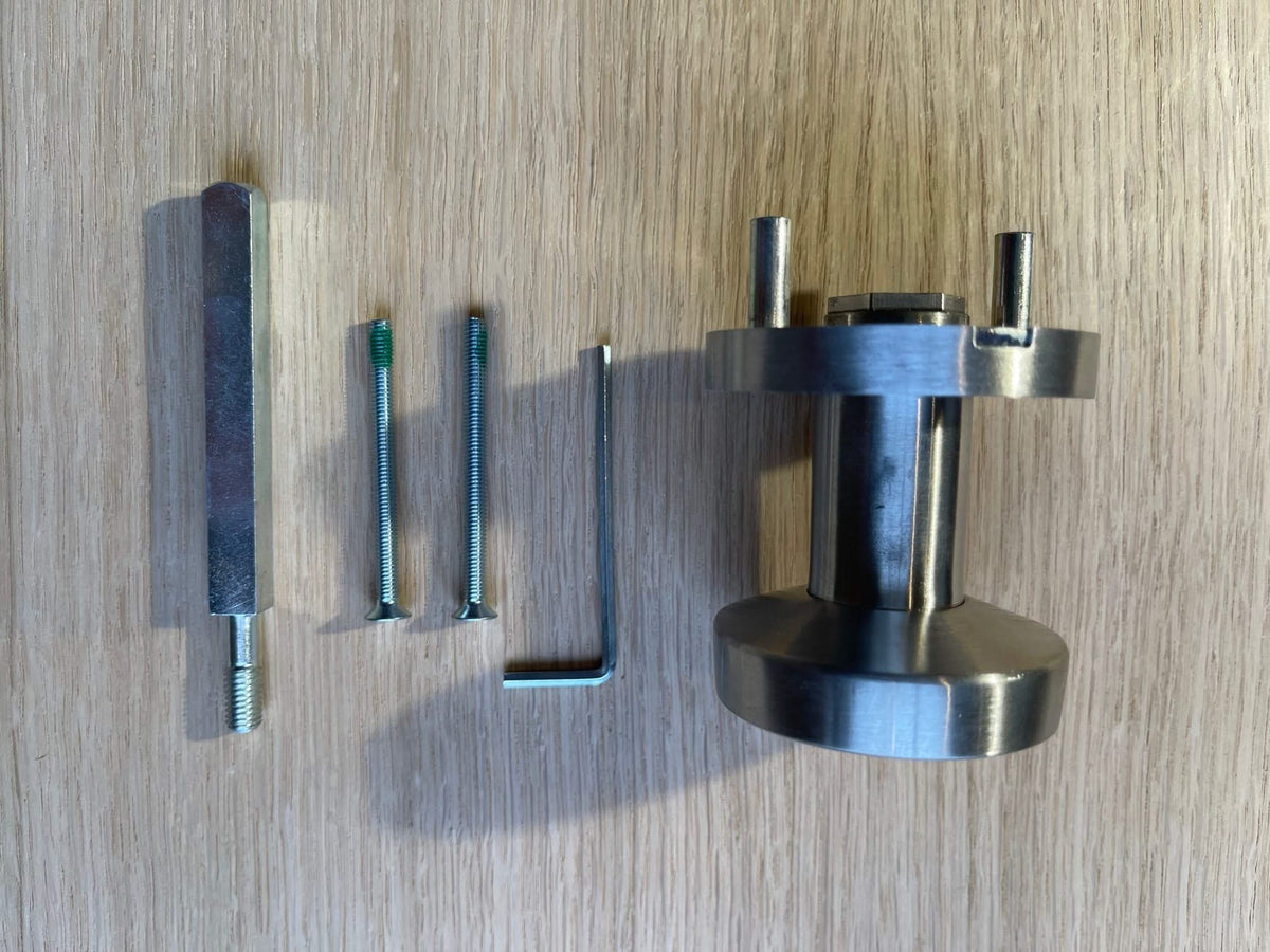 Hafi Private Line deurknop model 280 platte knop RVS geborsteld – detailfoto
