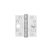 Intersteel kogellagerscharnier 89x89 mm RVS geborsteld met dievenklauw – vooraanzicht