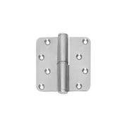 Intersteel kogelstift paumelle DIN rechts 89x89 mm RVS geborsteld incl. schroeven - vooraanzicht
