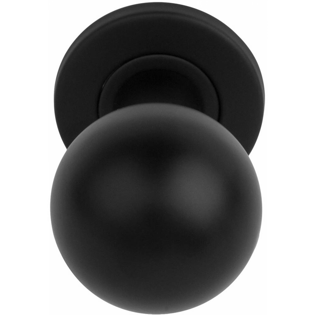 Formani voordeurknop LB501 op rozet mat zwart – vooraanzicht