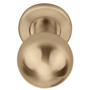 FORMANI LB501 voordeurknop PVD licht brons vooraanzicht