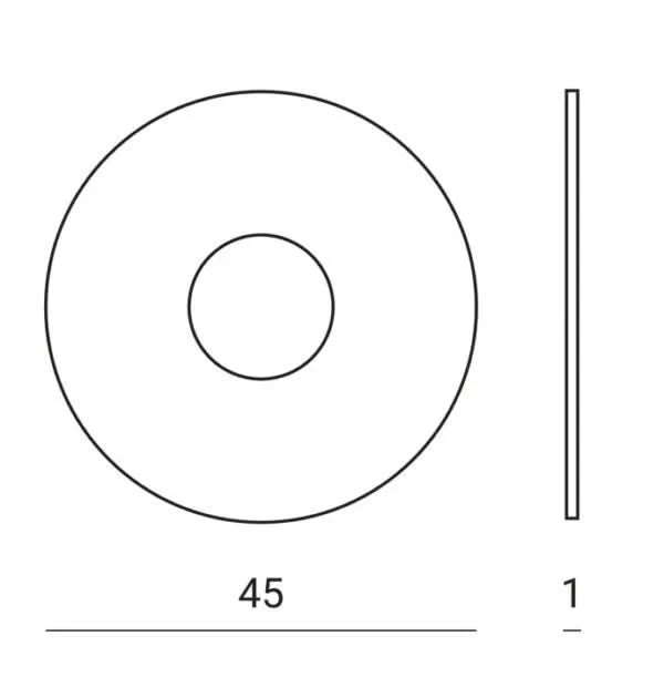 Nuda krukrozet 45mm gepolijst chroom – detail