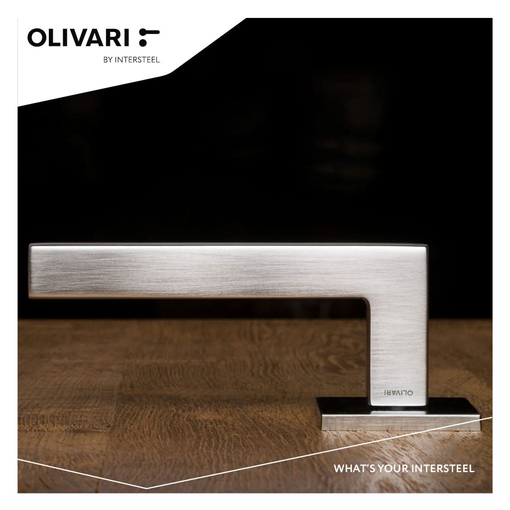 Olivari ABC RVS mat titaan PVD detail gemonteerd