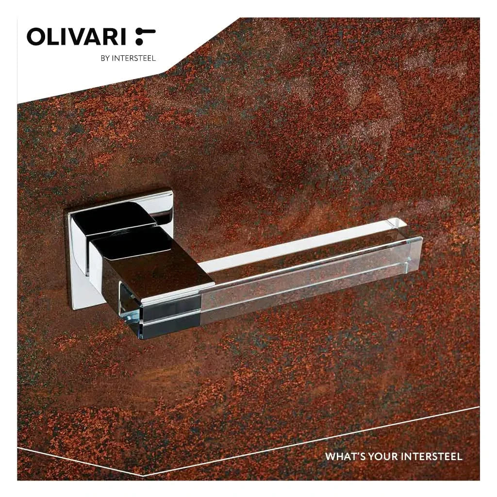 Olivari deurkruk Ice Cube chroom transparant detail 2