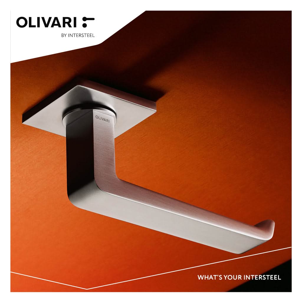 Olivari Milano Q RVS mat titaan PVD detail gemonteerd