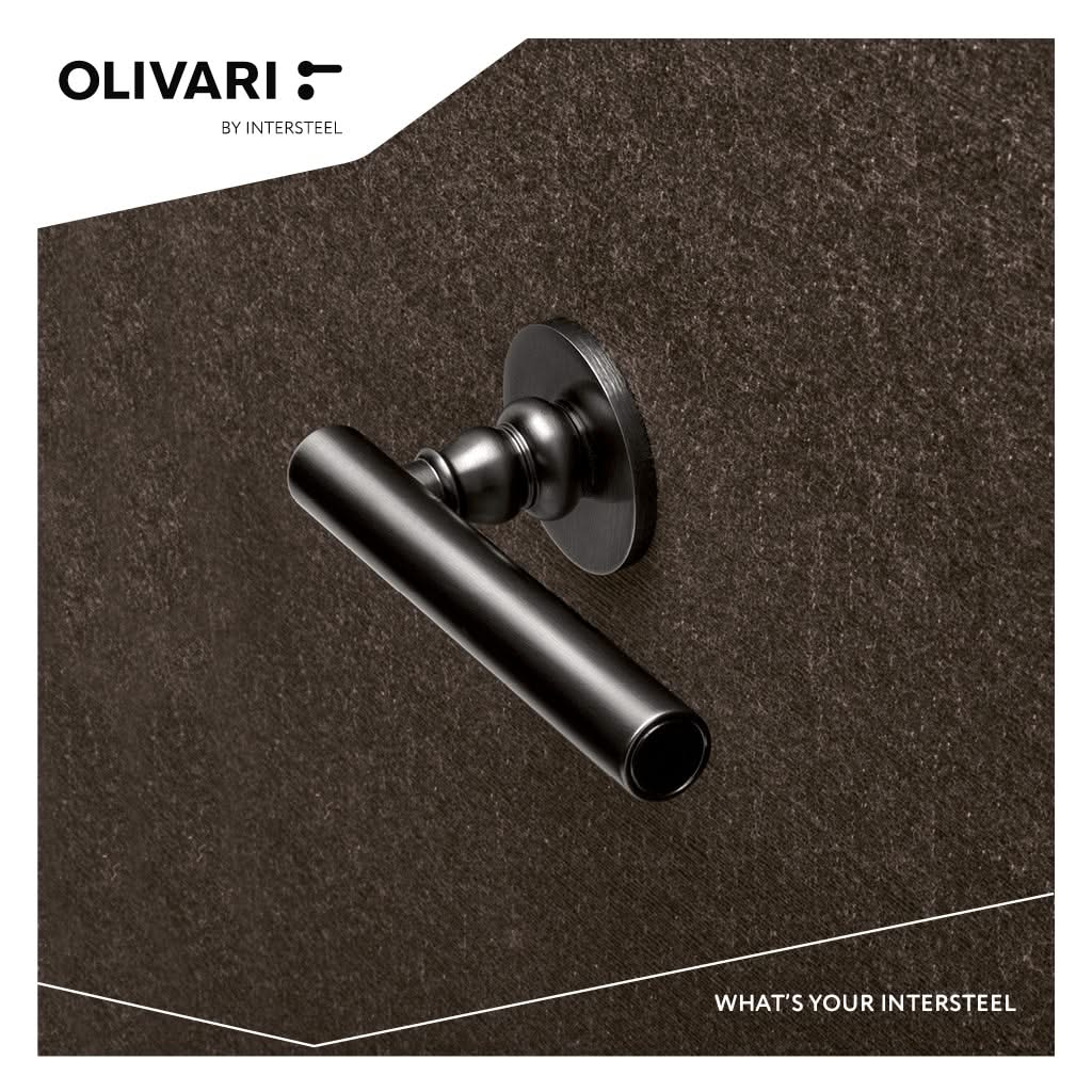 Olivari deurkruk Dolce Vita antraciet titaan PVD - detail