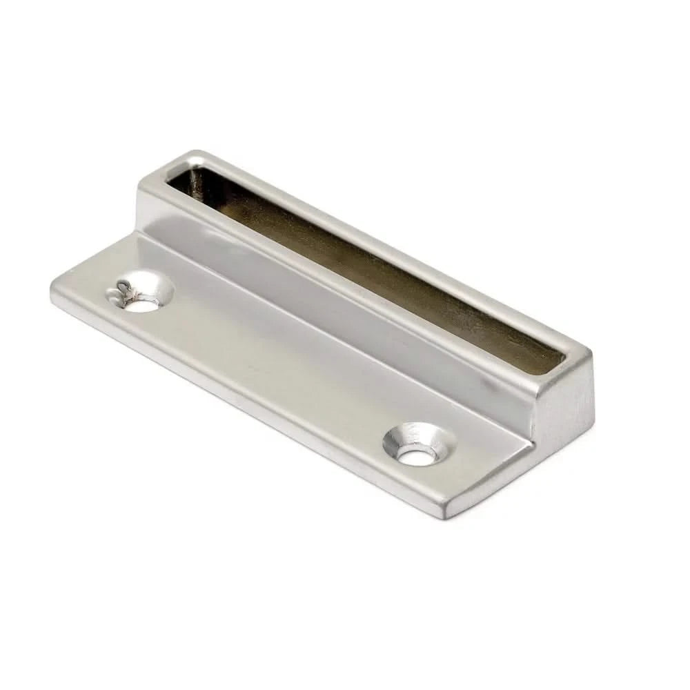 Dulimex raamboomplaatje 74x30 mm RVS vooraanzicht
