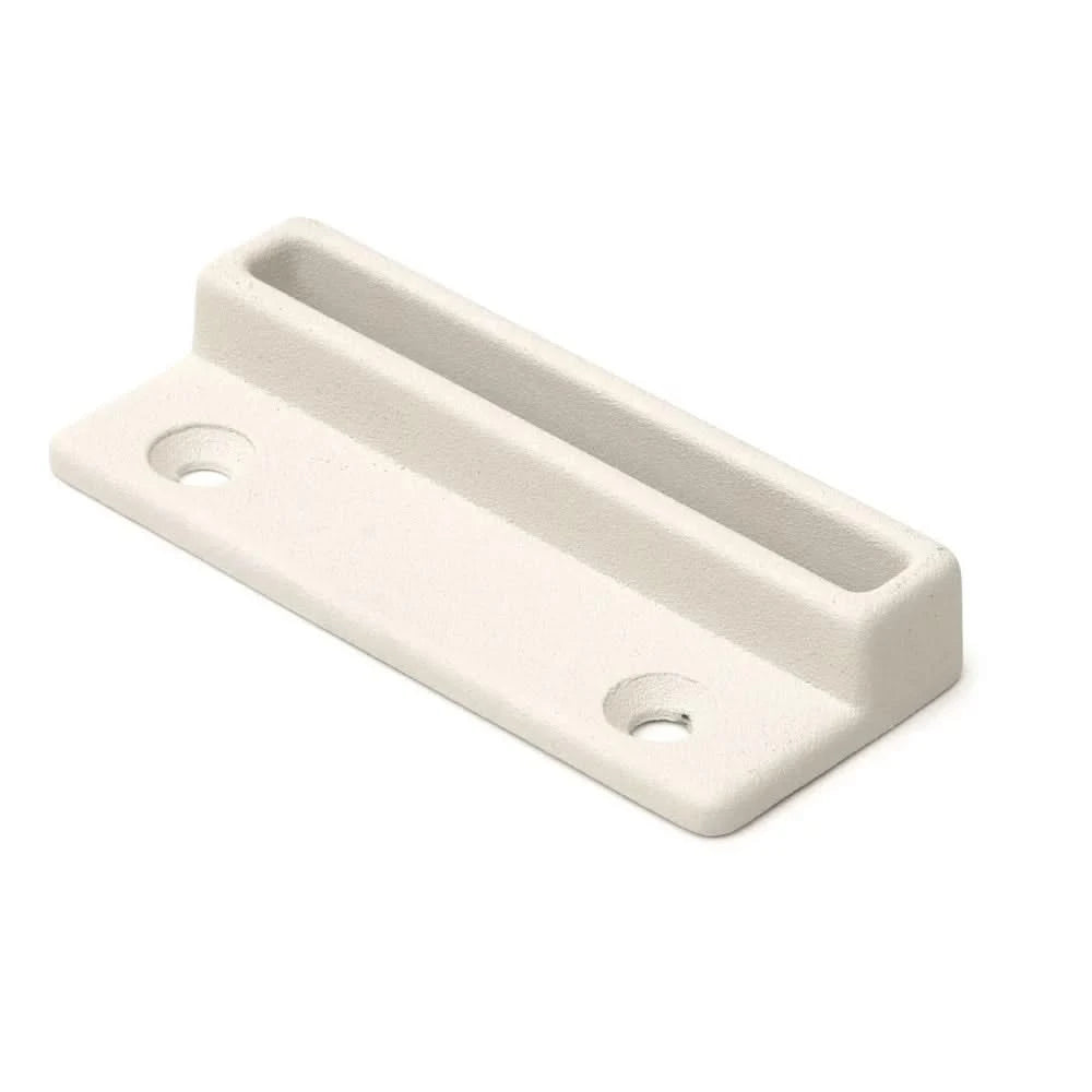 Dulimex raamboomplaatje 74x30 mm wit epoxy coating vooraanzicht