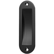 Hermeta schuifdeurkom ovaal zwart 120 x 40 mm – vooraanzicht