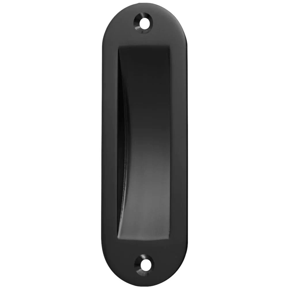 Hermeta schuifdeurkom ovaal zwart 120 x 40 mm – vooraanzicht