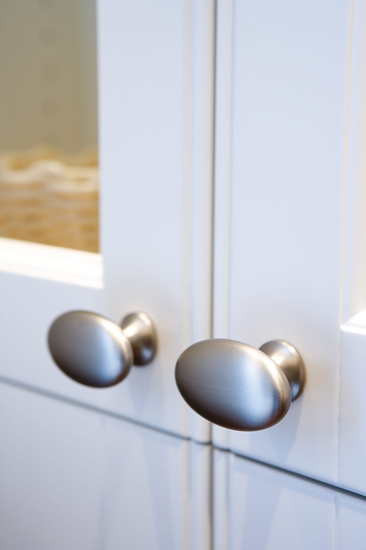 Furnipart meubelknop Ovaal eenvoudig inox look - detailfoto