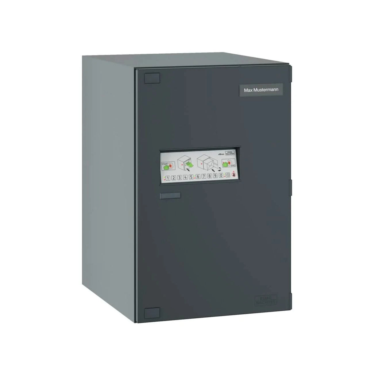 Burg-Wächter Pakketbrievenbus eBoxx EASY+ E 635 antraciet vooraanzicht