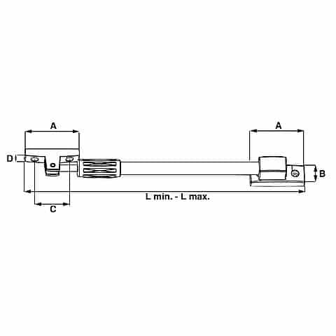 Dulimex telescopische raamuitzetter 20 cm RVS &ndash; detail