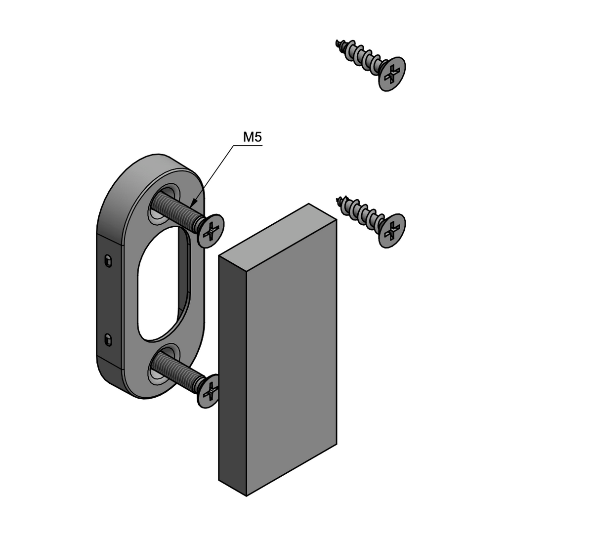 FORMANI LSQB32 blind rozet rechthoekig PVD Champagne – detail