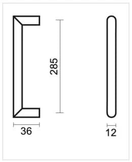 HDD Pro meubelgreep Urg 12/285 wit structuur detailweergave