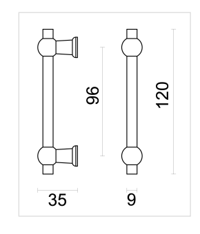 HDD Pro kasttrekker Petra 96 mm mat zwart detail