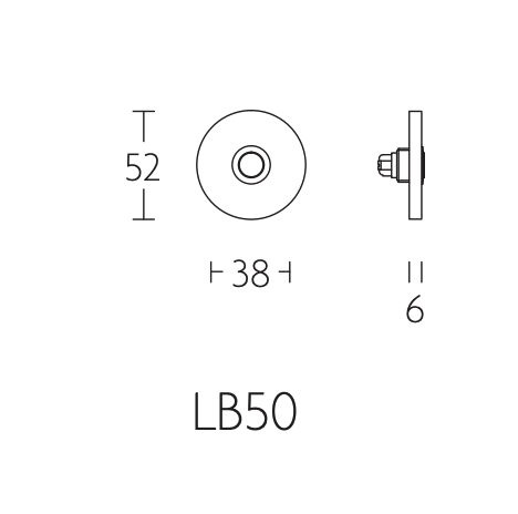 Formani BASICS LB50 deurbel rond PVD goud detail