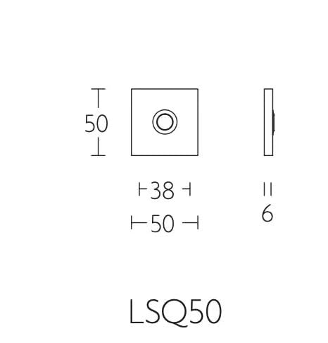 Formani SQUARE LSQ50 deurbel PVD RVS detail
