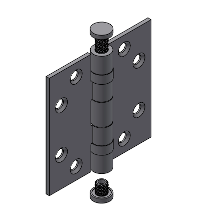 Formani kogellagerscharnier zwart montagedetail