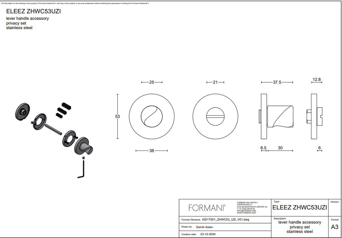 FORMANI toiletgarnituur ELEEZ PVD mat goud – detail