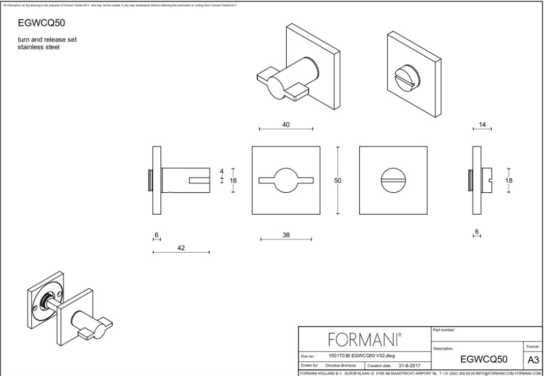 Formani toiletgarnituur mat zwart – EDGY EGWCQ50 (detail)