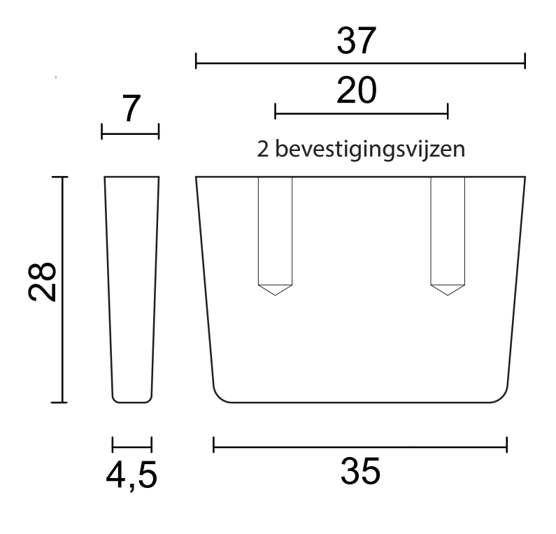 HDD Pro meubelgreep Seliz Top 35 mm mat brons – detail