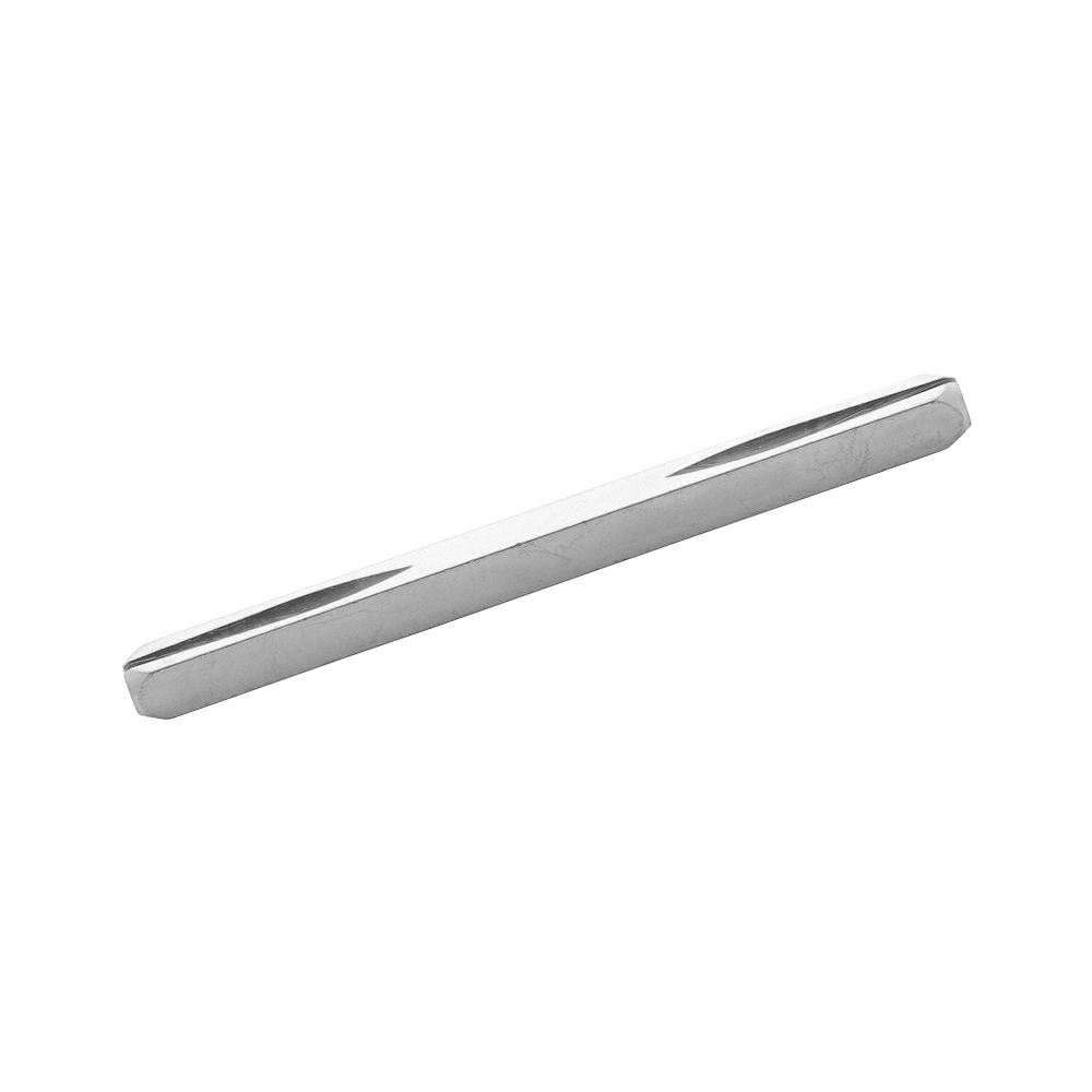 Intersteel krukstift 7x7 mm zilverkleurig metaal met zaagsnede aan beide zijden, vooraanzicht