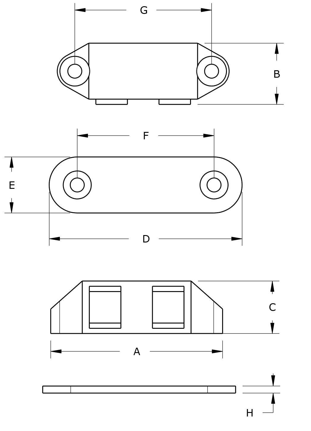 Dulimex magneetsnapper Polair type 5123 technische tekening