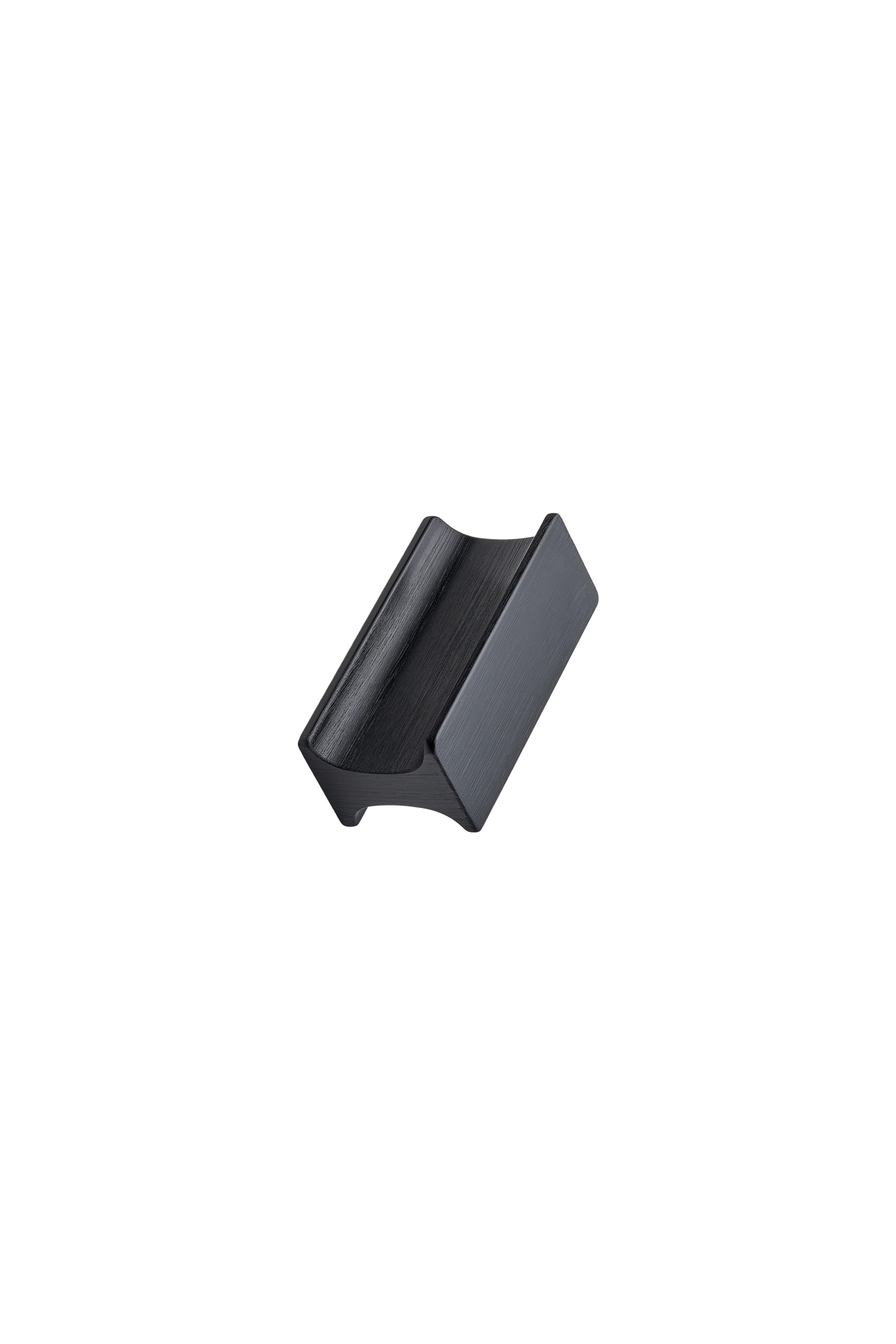 Furnipart Meubelknop Trackknop (aluminium) matzwart geborsteld vooraanzicht